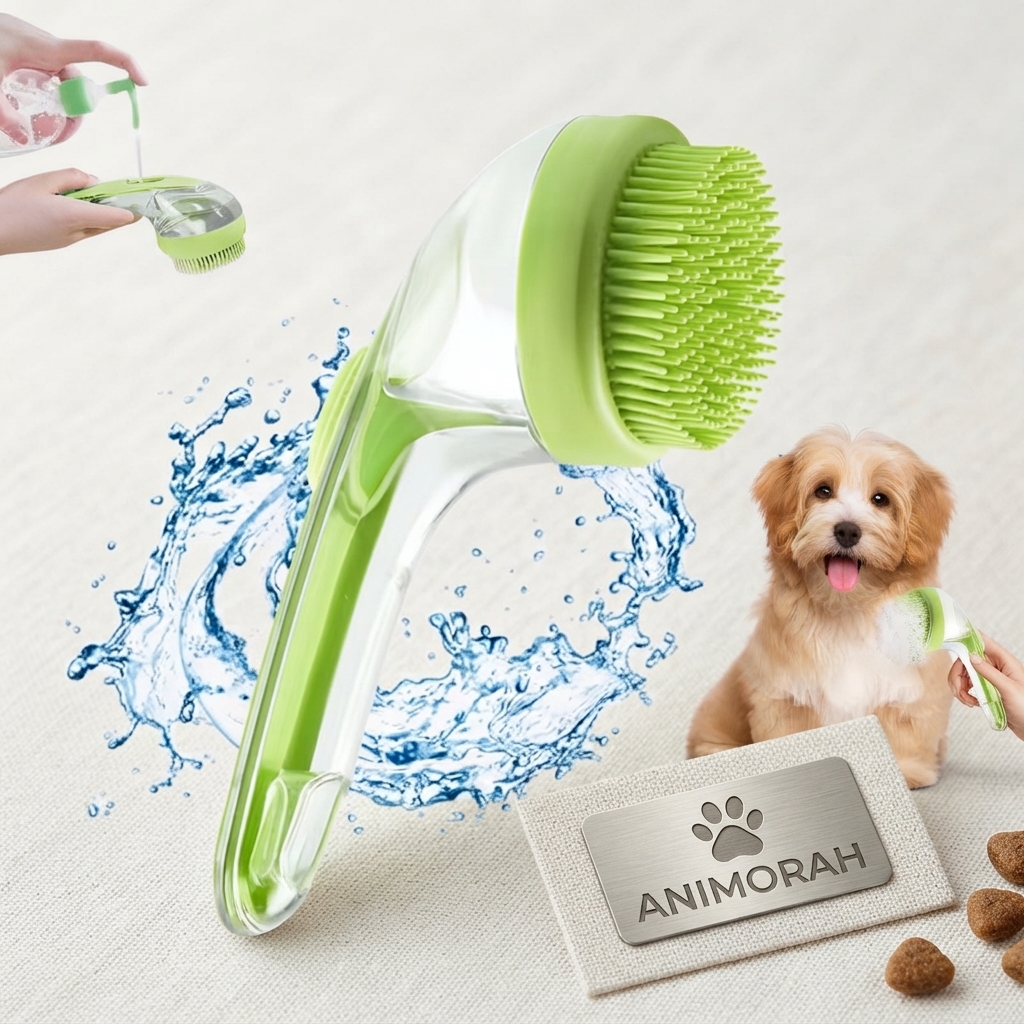 Brosse de bain avec distributeur de shampoing | Animorah