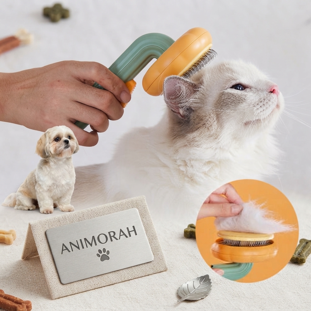 Brosse de toilettage – Design citrouille | Animorah