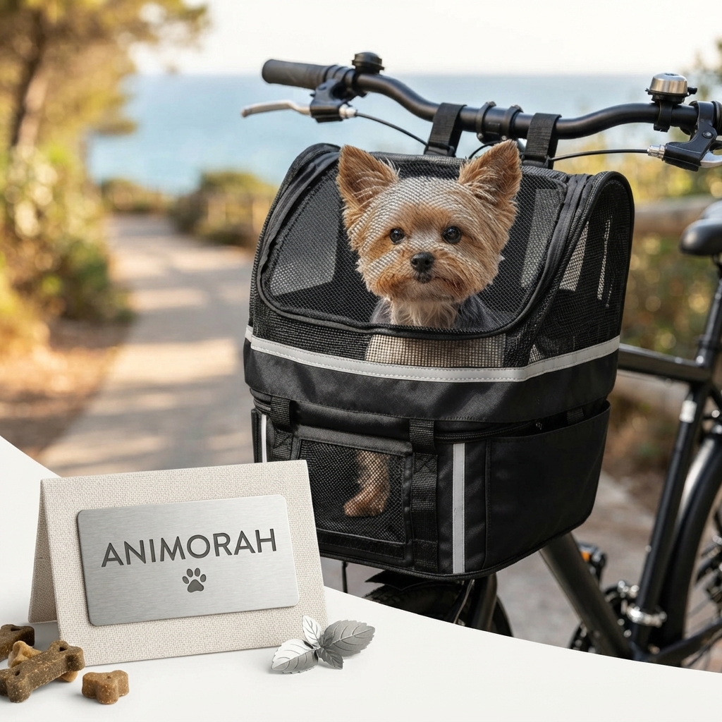 Panier de vélo pour chien avec fenêtre | Animorah