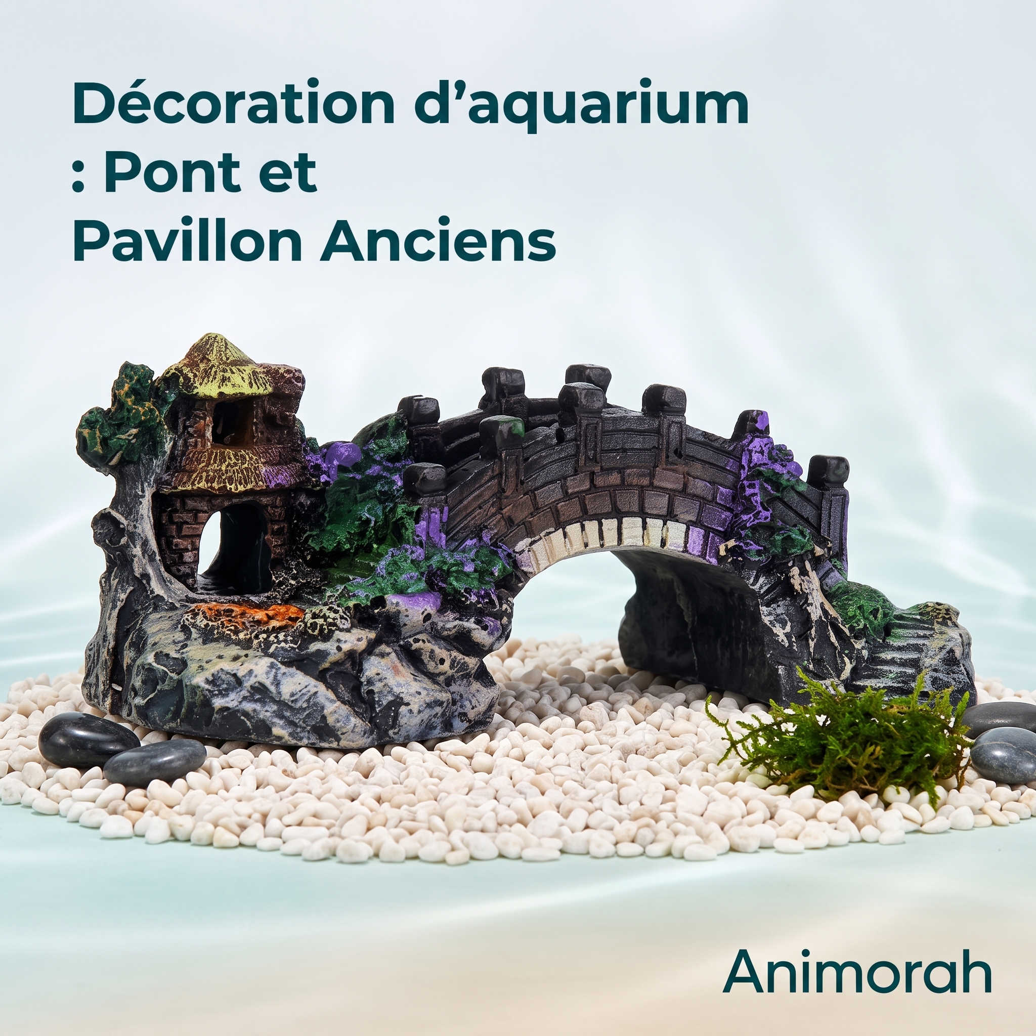 Pont décoratif rétro pour aquarium – Une touche naturelle et originale | Animorah