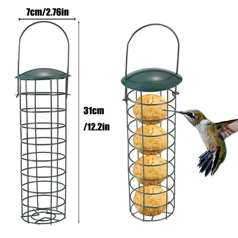 Mangeoire suspendue en fer pour oiseaux d'extérieur | Animorah