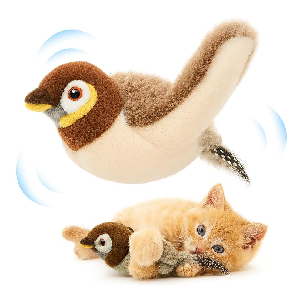 Jouet pour chat oiseau battant rechargeable par USB | Animorah