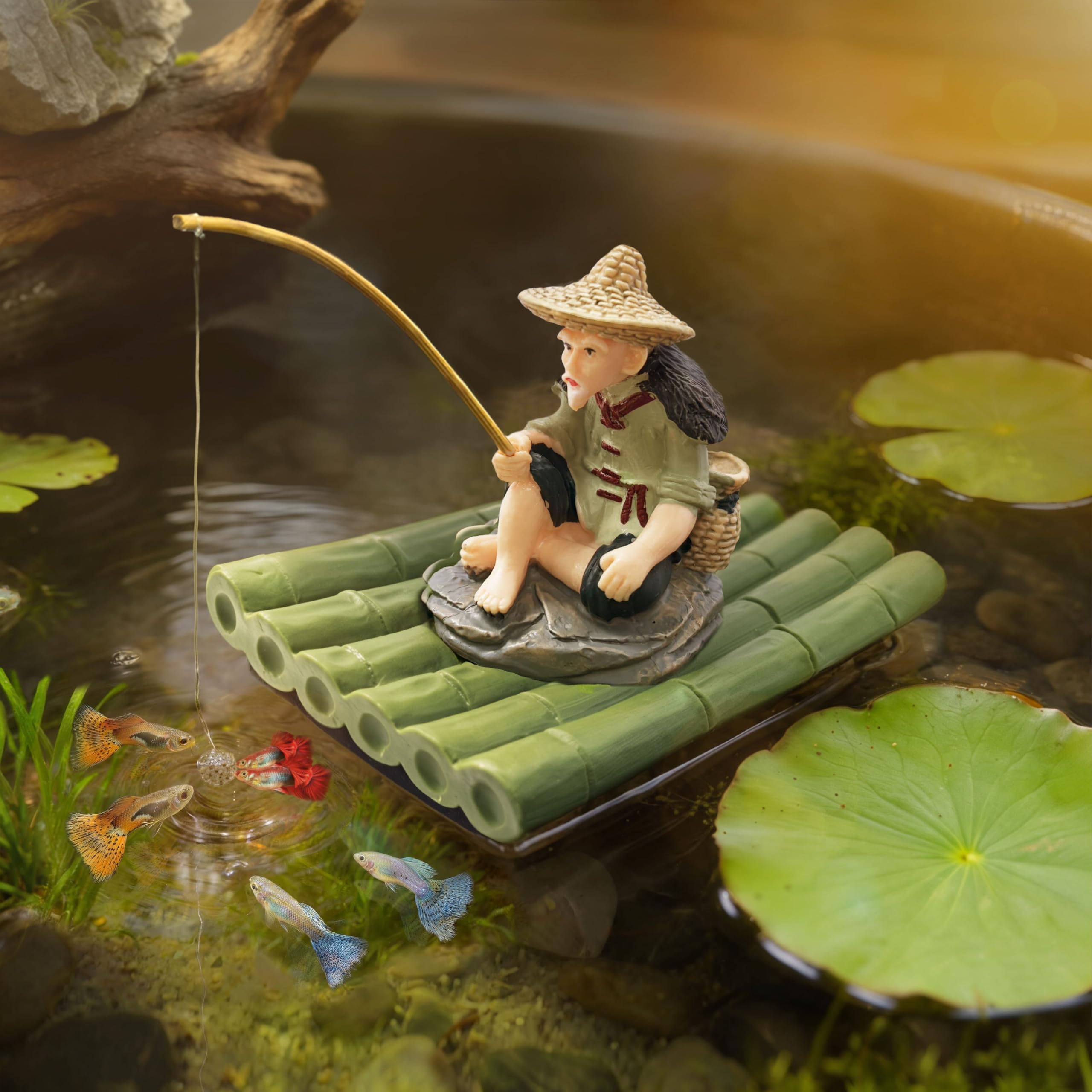 Décor d'aquarium flottant 2 en 1 | Animorah