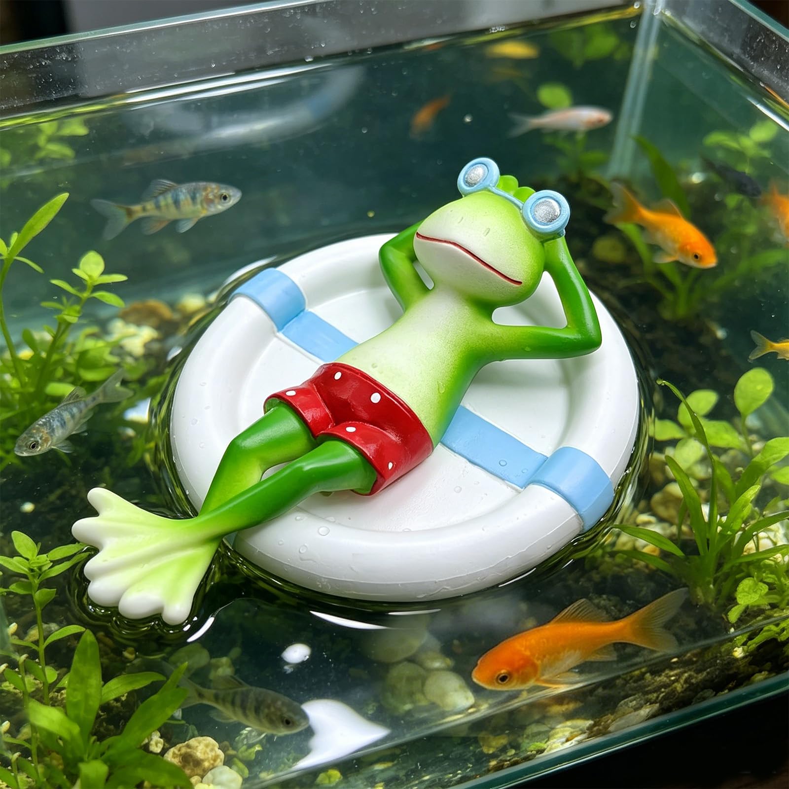 Grenouille flottante sur anneau de bain | Animorah